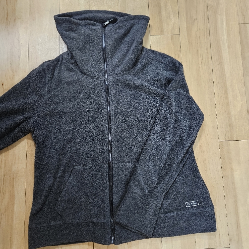 Calvin Klein Fleece jacket with cowl
